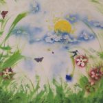 Maße: 90 x 90 cm |
Rahmen: ohne |
Technik: Öl |
Hinweis: Zur Anbringung an der Decke 
gedacht |
Preis: 300,- EUR |
Druck möglich, andere Größen auf Anfrage